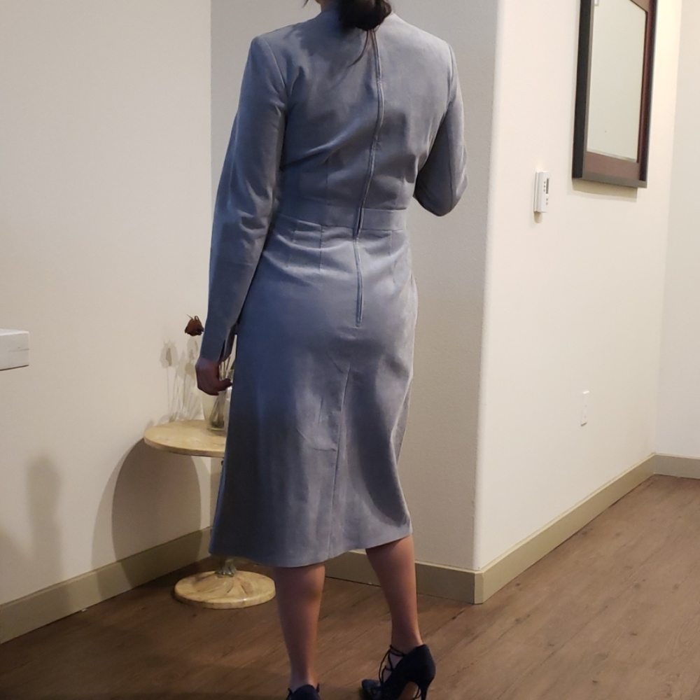 Vintage dress Mollie Parnis ultra suede - Picture 3 of 8